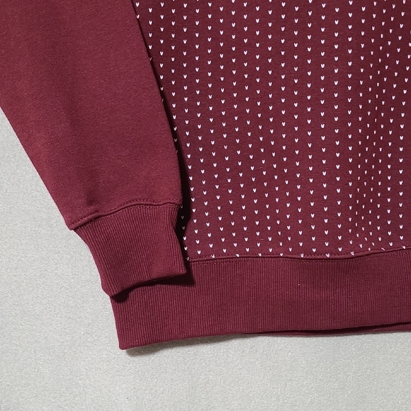 MBX Burgundy Women's Christmas Winter Hoodie with Snowman Design -Size Small - Picture 3 of 13